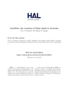 AusMoho: the variation of Moho depth in Australia