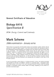 A-level Biology B Mark scheme Unit 4 - Energy, Control and