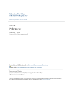 Polarimeter - ScholarWorks@UNO