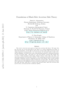 Foundations of Black Hole Accretion Disk Theory