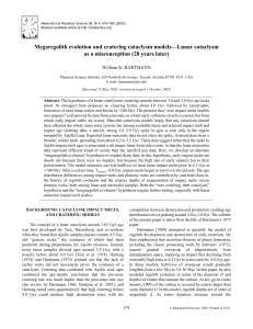 Megaregolith evolution and cratering cataclysm models—Lunar