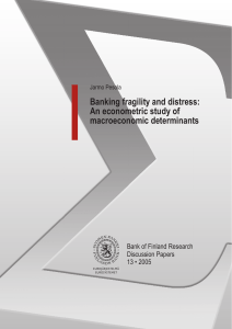 Banking fragility and distress: An econometric study of