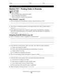 Section 18-1 Finding Order in Diversity