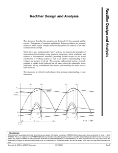 Rectifier Design and Analysis