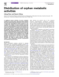 Distribution of orphan metabolic activities