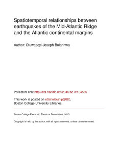 Spatiotemporal relationships between earthquakes of the Mid