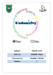 Peptide bond Subject: Abdullah Nimer Done by: Abdullah Tuffaha