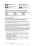 Anabolic Steroids Prior Authorization Criteria