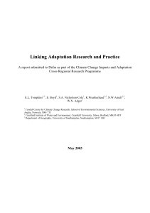 Linking Adaptation Research and Practice