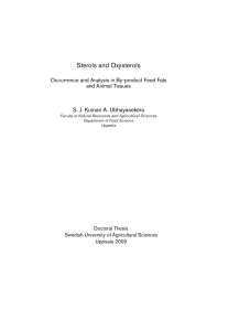 Sterols and Oxysterols - Epsilon Open Archive