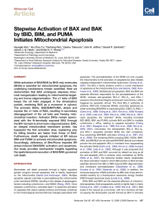Stepwise Activation of BAX and BAK by tBID, BIM, and PUMA