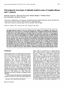 Electrophoretic karyotypes of clinically isolated yeasts