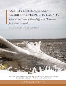 Anxiety Disorders and Aboriginal Peoples in Canada