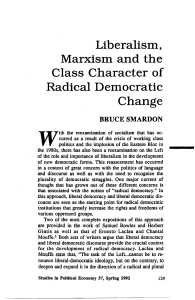 Liberalism, Marxism and the Class Character of Radical Democratic