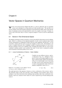 Vector Spaces in Quantum Mechanics