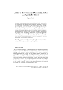 Gender in the Substance of Chemistry, Part 2: An Agenda for Theory
