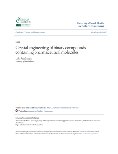 Crystal engineering of binary compounds containing pharmaceutical