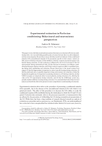 Experimental extinction in Pavlovian conditioning