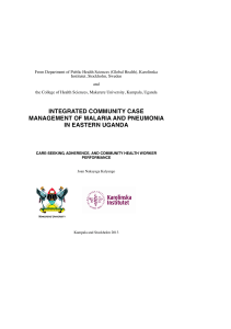 integrated community case management of malaria and pneumonia