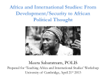 From development to security to African political thought