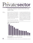 Corporate Finance Lessons from the East Asian Crisis