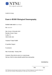 Exam in BI3061 Biological Oceanography