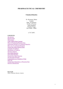 revised Chemical Kinetics