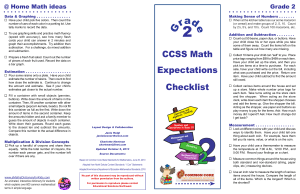 Second Grade CCSS Checklist