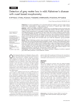 Detection of grey matter loss in mild Alzheimer`s disease