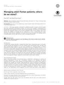 Managing adult Fontan patients: where do we stand?