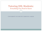 Tutoring ESL Students
