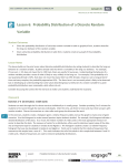 Lesson 6: Probability Distribution of a Discrete Random Variable