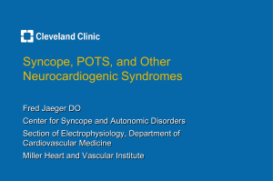Syncope - Cleveland Clinic Center for Continuing Education