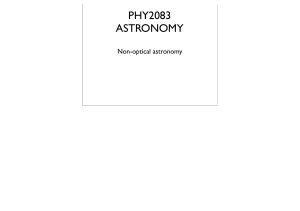 PHY2083 ASTRONOMY