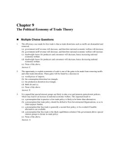 Chapter 9 The Political Economy of Trade Theory