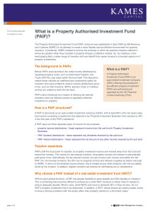 What is a Property Authorised Investment Fund