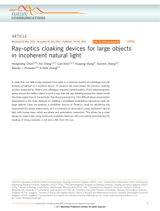Ray-optics cloaking devices for large objects in incoherent natural light