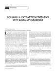 SOLVING L-L EXTRACTION PROBLEMS WITH EXCEL