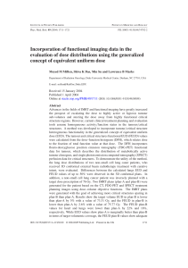 Incorporation of functional imaging data in the evaluation of dose