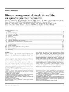 Disease management of atopic dermatitis: an updated practice