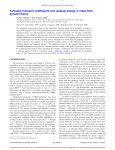 Turbulent transport coefficients and residual energy in mean