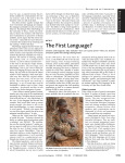The First Language? - UCLA Center for Behavior, Evolution, and