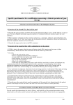Specific questionnaire for a notification concerning a clinical