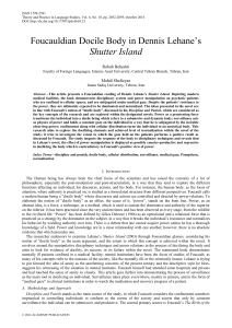 Foucauldian Docile Body in Dennis Lehane`s Shutter Island
