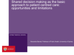Shared decision making as the basic approach to patient