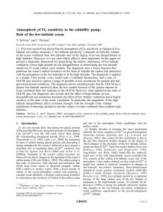 Role of the low-latitude ocean