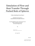 Simulation of Flow and Heat Transfer Through Packed Beds of