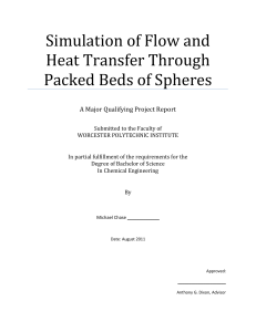 Simulation of Flow and Heat Transfer Through Packed Beds of