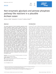 Nonenzymatic glycolysis and pentose phosphate