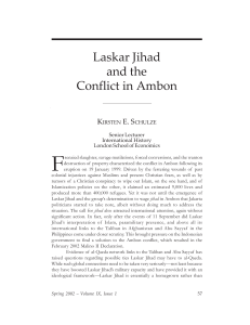 Laskar Jihad and the Conflict in Ambon